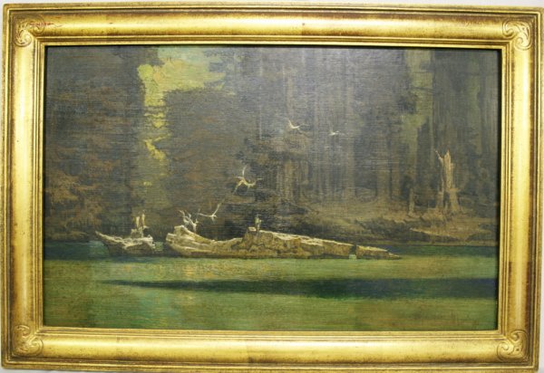 Mario Larrinaga (Taos NM, 1895-1979) Oil Painting