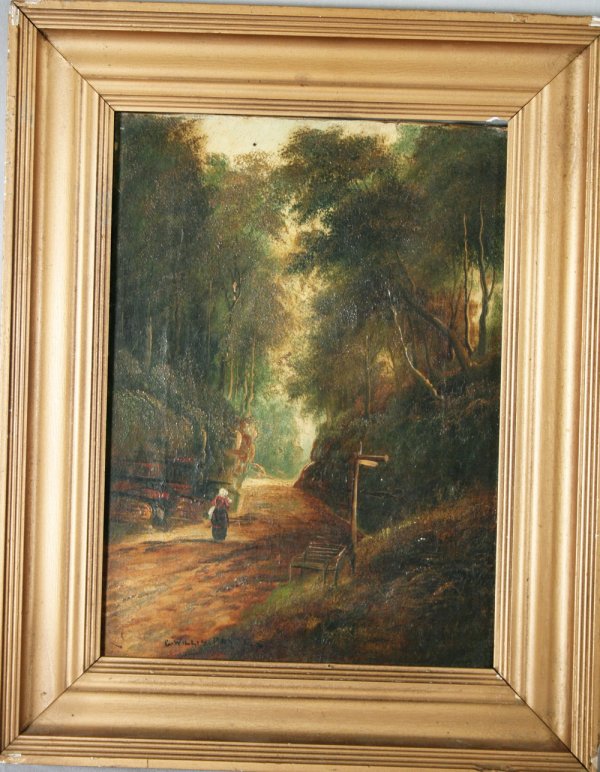 George Willis Pryce (British 19thc) Oil Painting: A small oil on canvas, 10 1/2" x 7 3/4"
