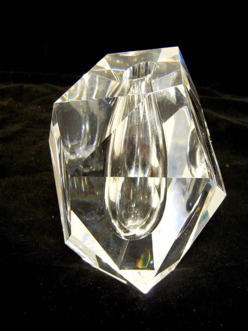 146 Steuben Cut Crystal Prism Vase