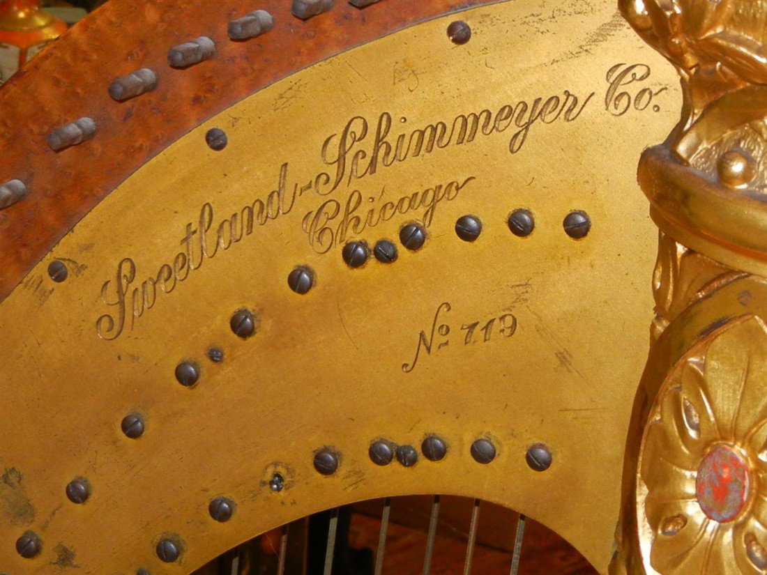 19th Century Sweetland-Schimmeyer Co. Harp - 9