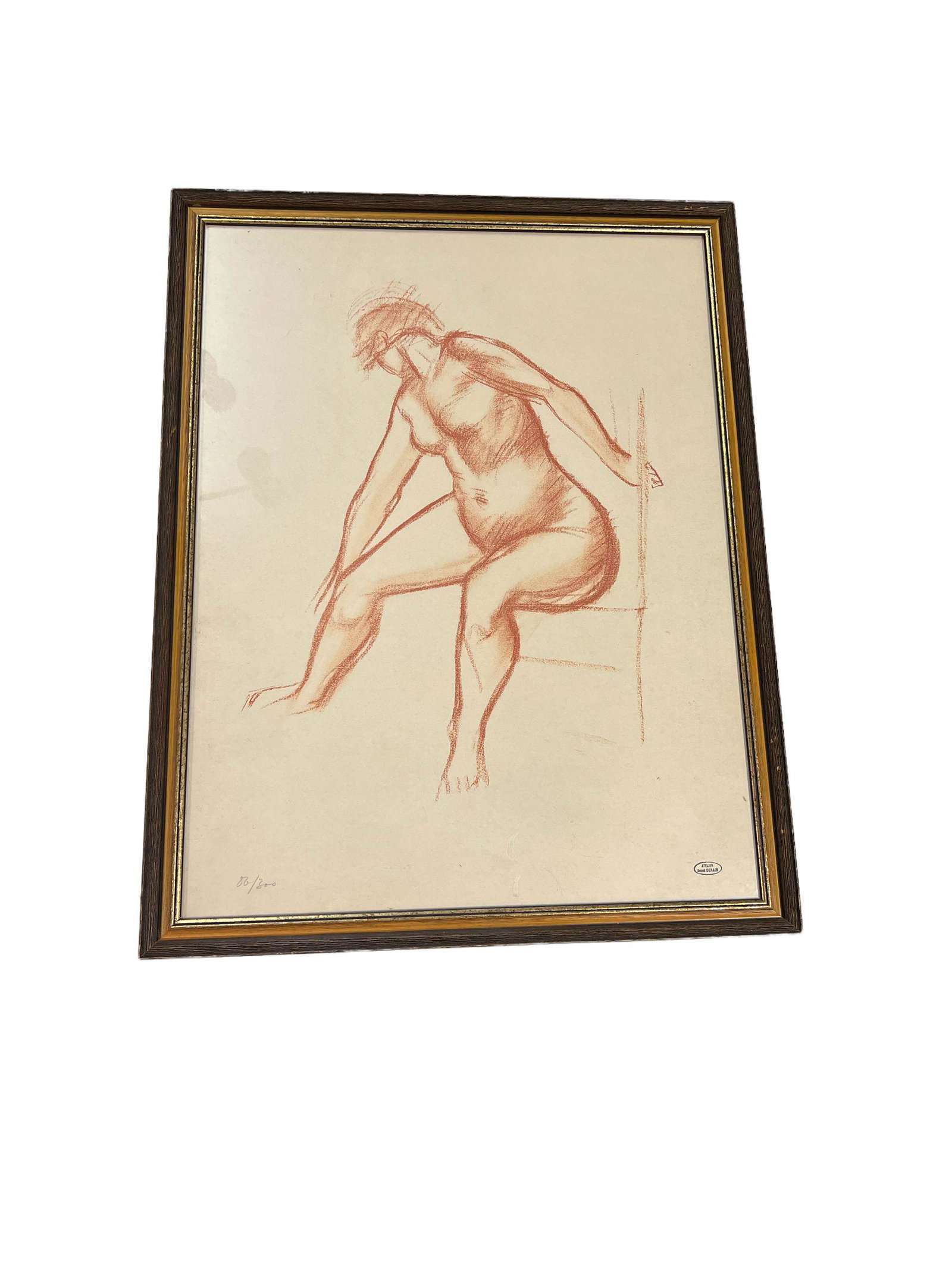 Andre Derain, France (1880-1954) numbered Lithograph: This lithograph is numbered and has estate stamp on bottom right hand corner which reads "Atelier Andre Derain"