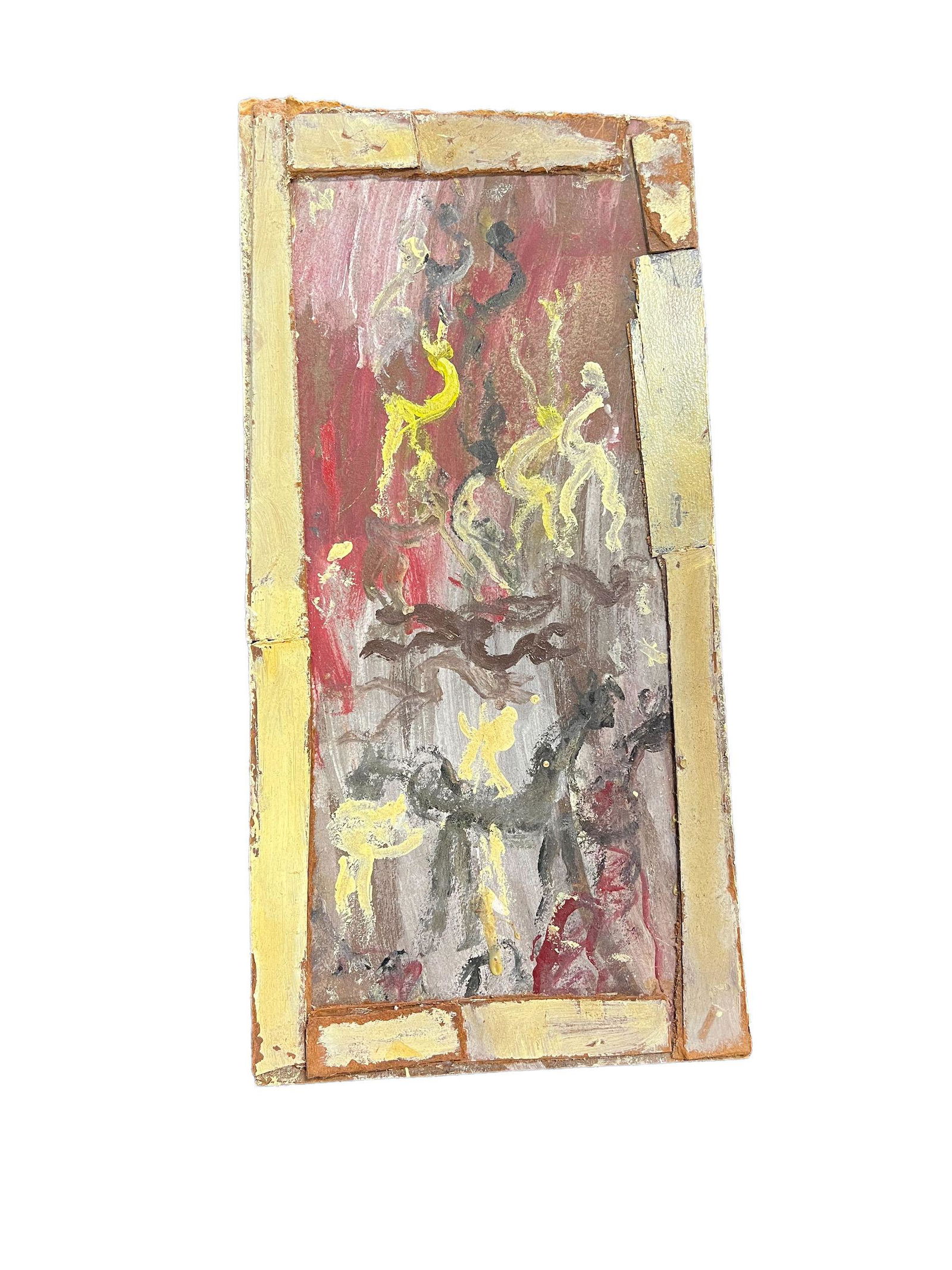 Purvis Young, American Outsider Artist  (1943-2010) Oil on Board (1 of 2)