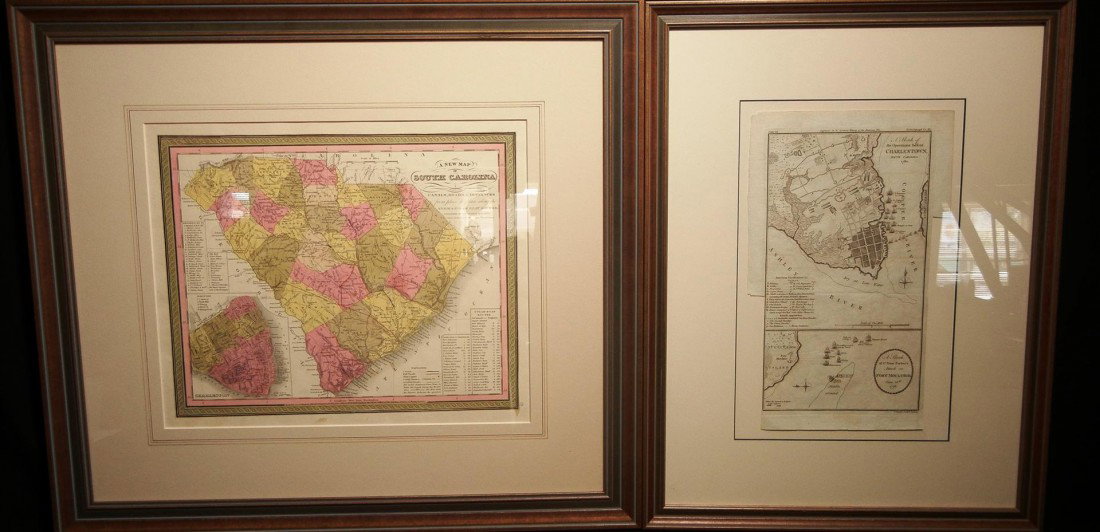 Maps of South Carolina: A sketch of the Operations before Charlestown, South Carolina, 1780 and a sketch of Sr. Peter Parker's attack on Fort Moultrie, June 28th 1776 (Two maps engraved on one sheet). This map measures 13" x