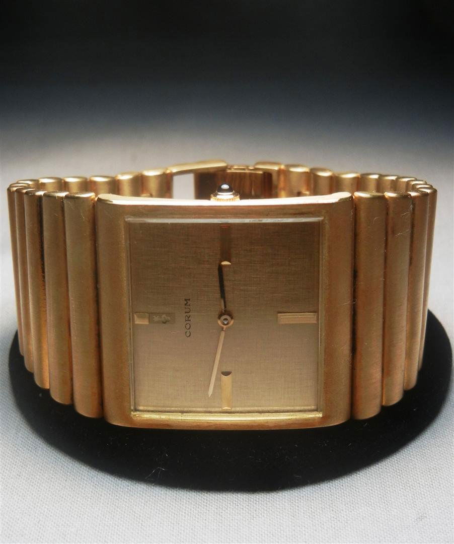 18K Heavy Gold Corum "Spartacus" Watch: 18k solid gold Corum "Spartacus" 2000. Total gross weight: 92.25 dwt.