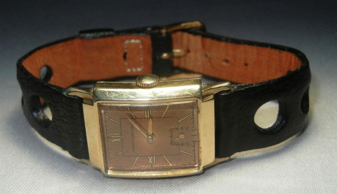 Girard Perregaux Mid-Size Watch: Girard Perregaux 14k gold filled mid-size watch marked "14K gold filled" on back (see photo).