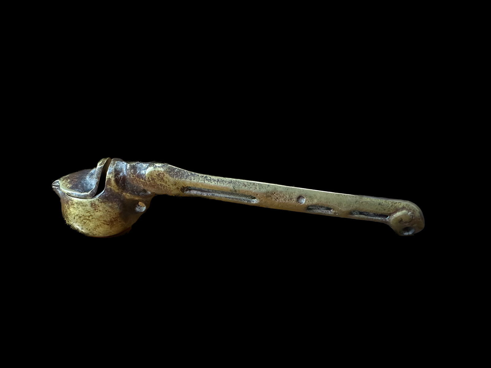 Antique bronze opium pipe (1 of 3)