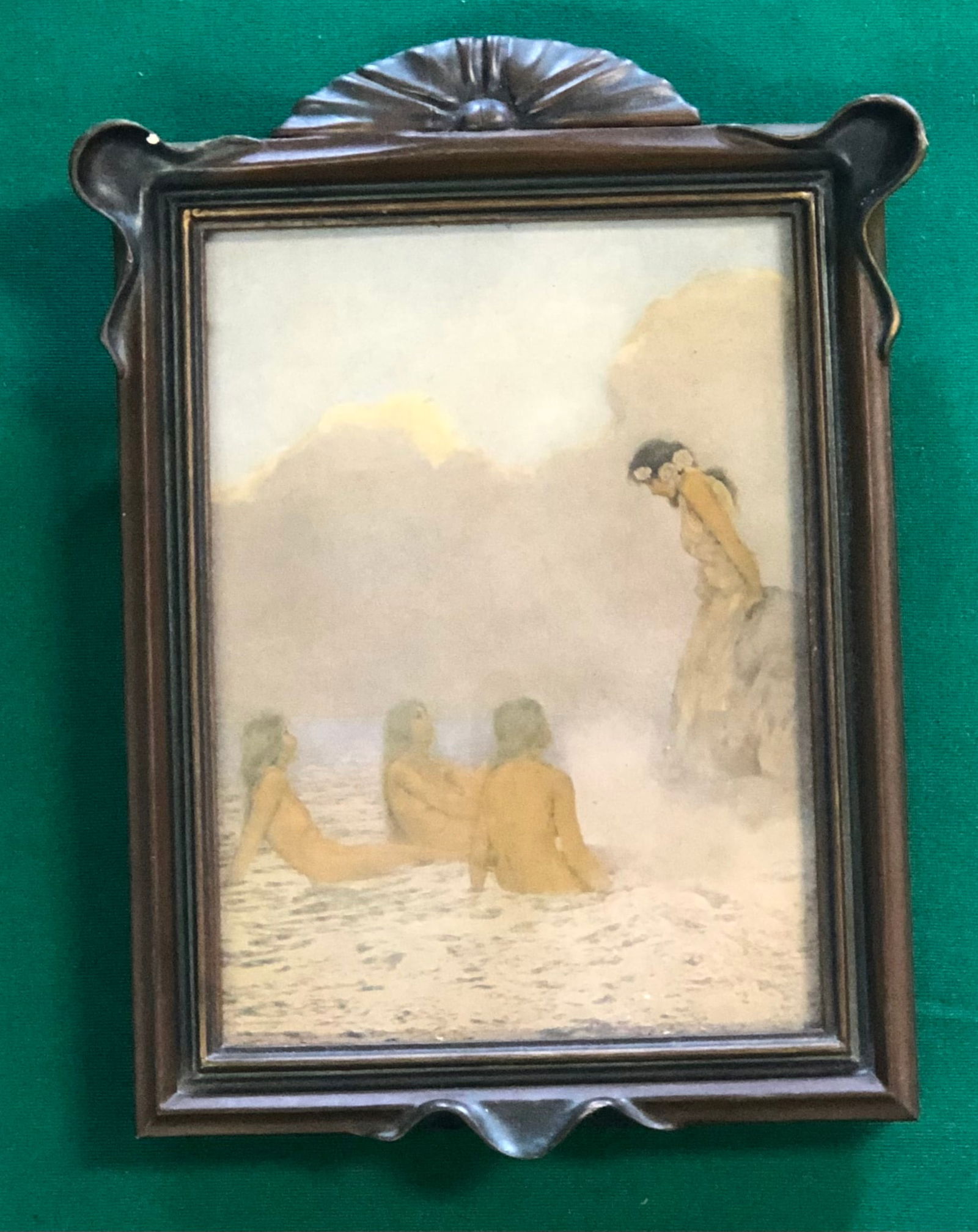 Maxfield Parrish, American (1870-1966): Titled "Proserpina and The Sea Nymphs" in Palace of Parrish frame measuring 8" x 6"