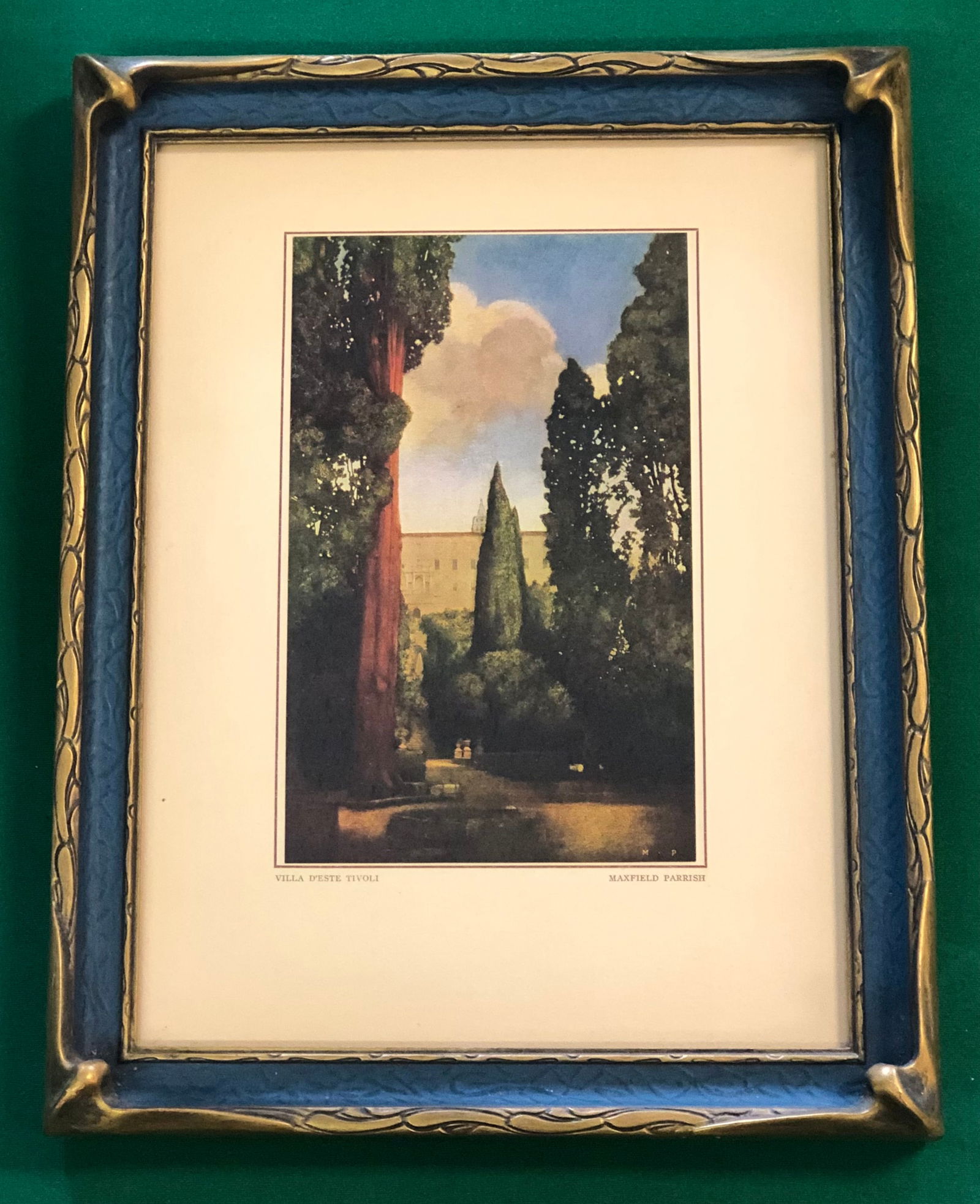 Maxfield Parrish, American (1870-1966): Titled "Villa D'este Tivoli" in The Dream Gardener Frame, 1903, measuring 13" x 10"