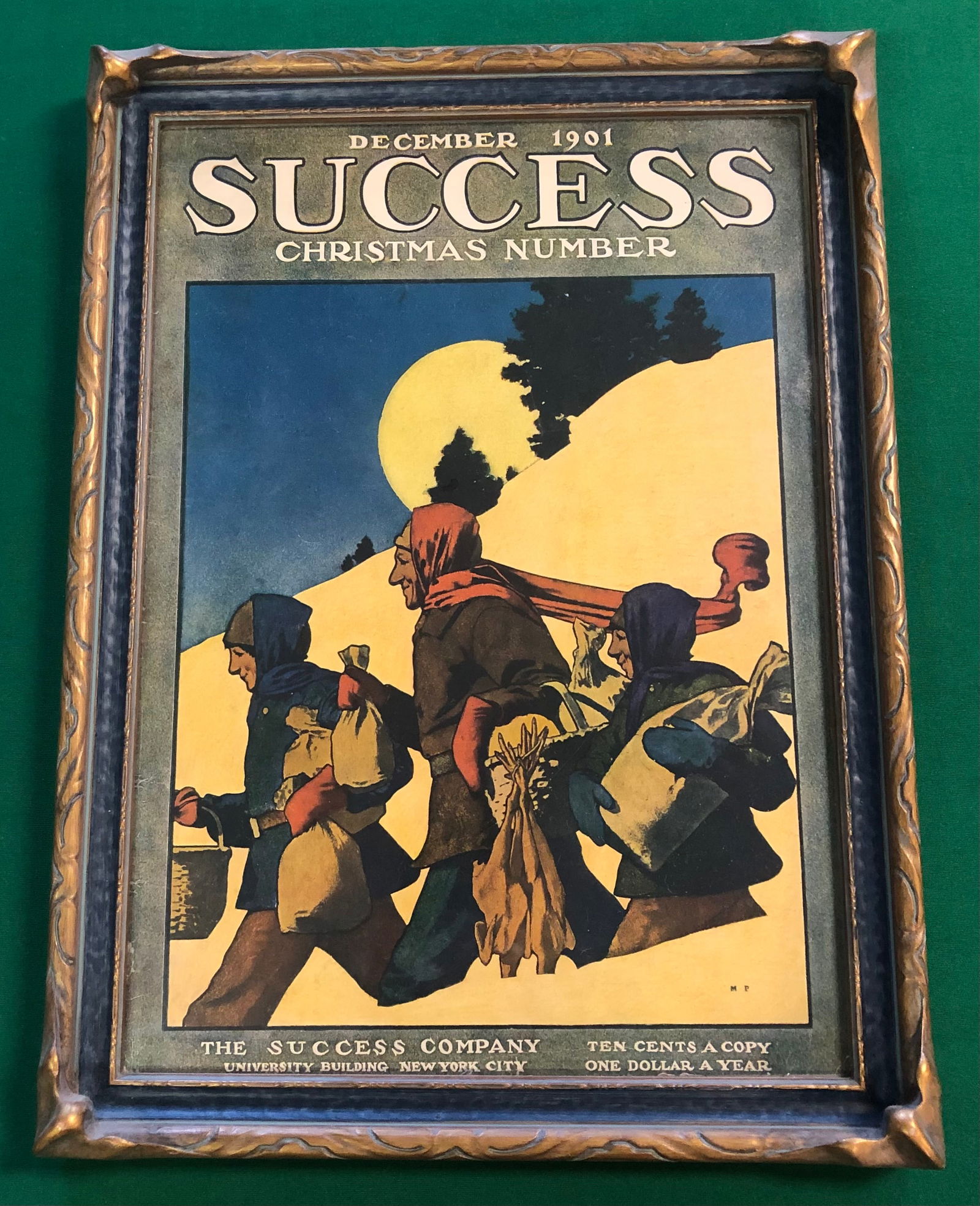 Maxfield Parrish, American (1870-1966): Titled "Success" cover 1901 Success Magazine, New York, framed by The Dream Gardener measuring 16" x 12"