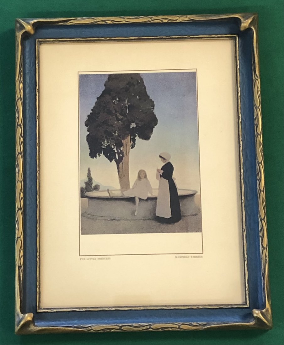 Maxfield Parrish, American 1897-1966 "The Little Princess": 13" x 10 1/2" framed by the Dream Gardener, 1903