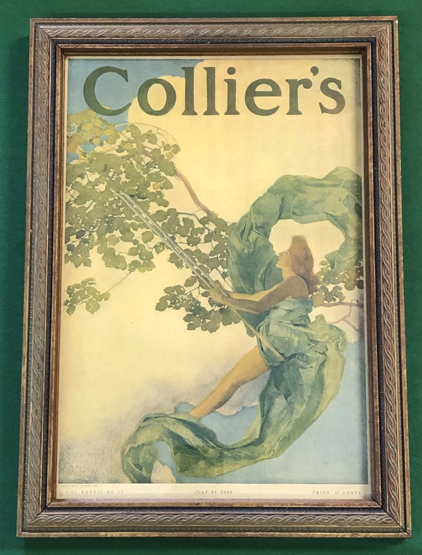 Maxfield Parrish, "Girl on Swing" Collier's Magazine (1 of 2)
