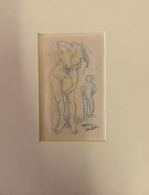 American Illustrator Maurice Sendak (1928-2012) Pencil Drawing