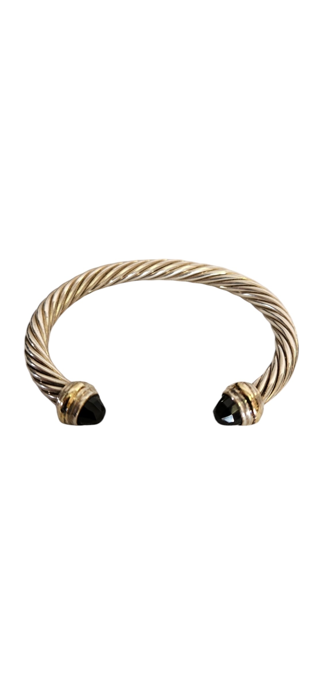 David Yurman Silver and Gold Ladies Cable Bracelet: David Yurman silver and gold ladies cable bracelet, size 7