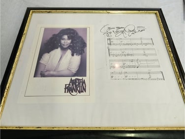 Aretha Franklin Autographed Music Sheet "Respect"