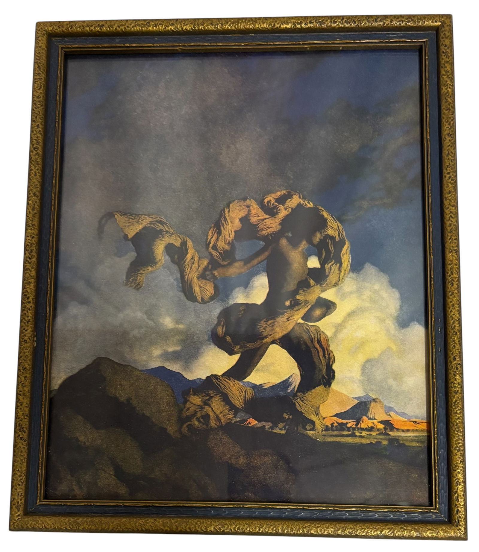 Maxfield Parrish, American (1870-1966): A Maxfield Parrish, titled "Cadmus Sowing the Dragon's Teeth" measuring 13" x 10 1/2"