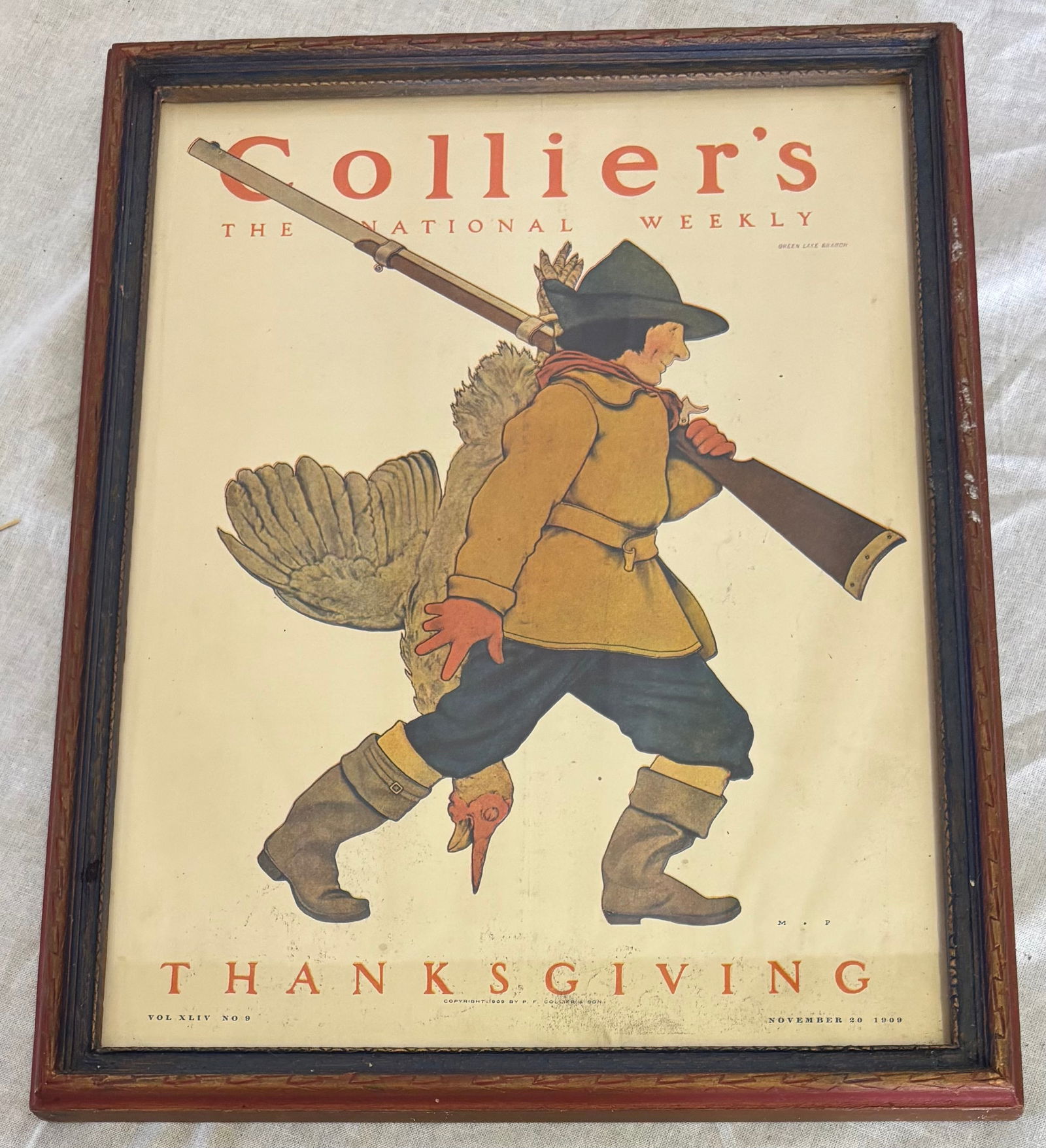 Maxfield Parrish, American (1870-1966): The Dream Gardener, A Maxfield Parrish, titled "Thanksgiving" measuring 15" x 11 1/2"