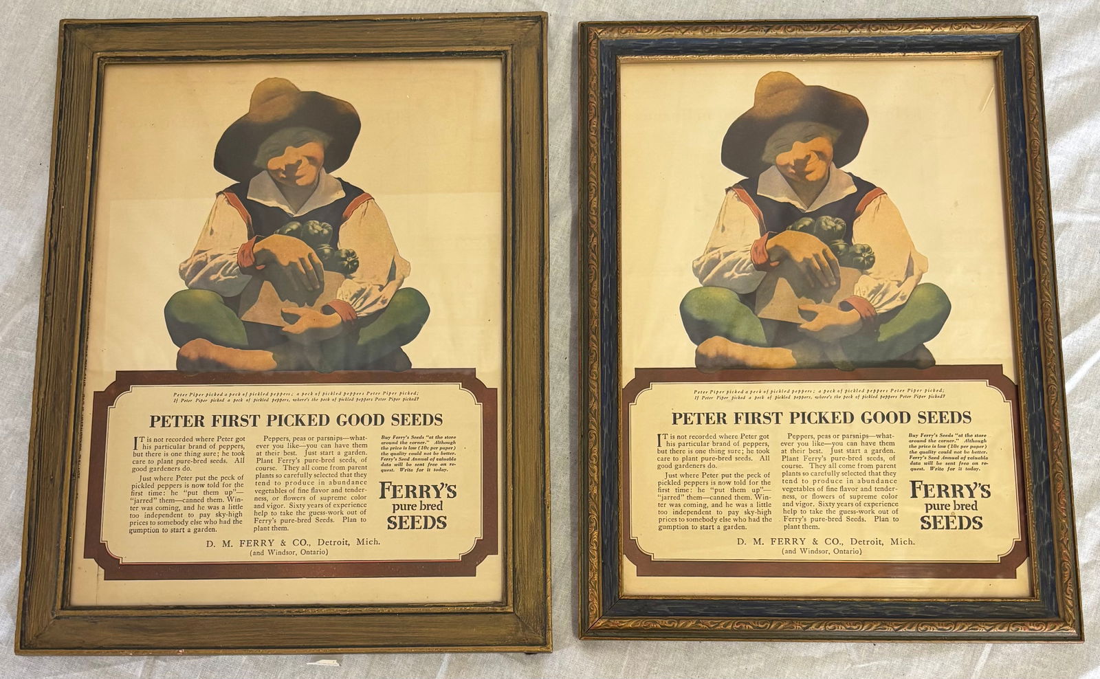 2 Maxfield Parrish, American (1870-1966): The Dream Gardener, A Maxfield Parrish, both titled "Peter Piper" measuring 15 1/2" x 12"