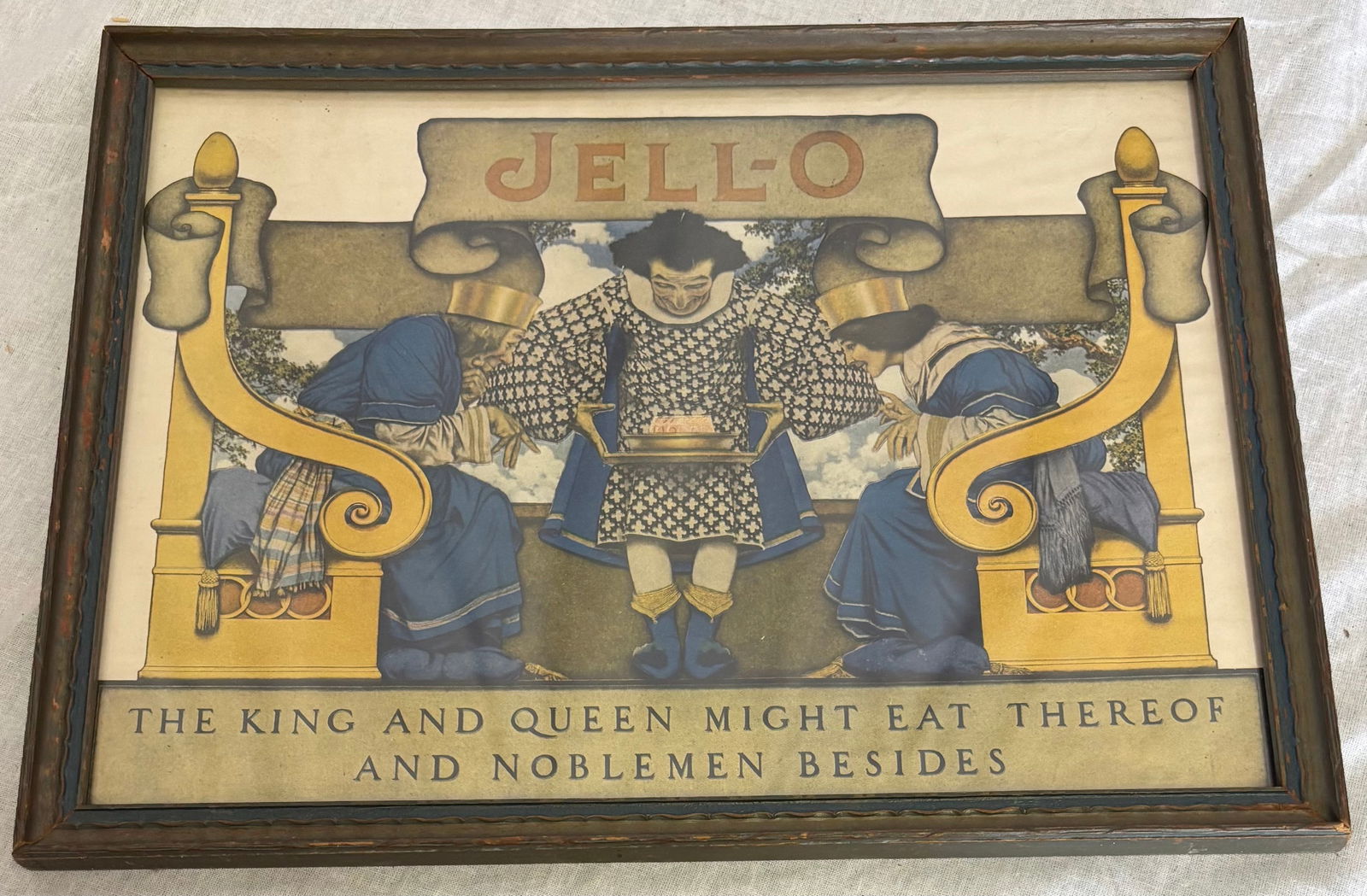 Maxfield Parrish, American (1870-1966): A Maxfield Parrish, titled "Jell-O" measuring 11" x 14 1/2"