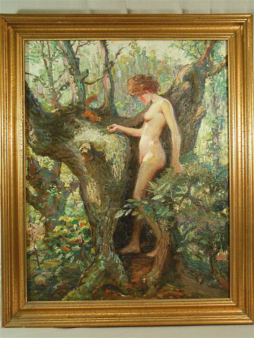 Thomas Eakins, Oil on Canvas : Oil painting by American artist Thomas Cowperthwaite Eakins (1844-1916). Although the painting is unsigned we are selling it as by the hand of Thomas Eakins. Paperwork of its' history and conservation