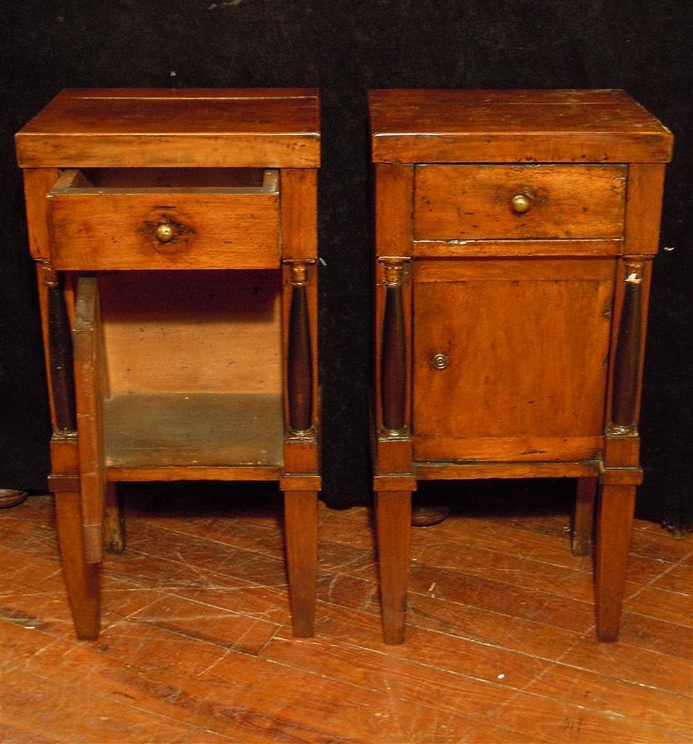 Period Country French Empire Stands: Period country French empire stands measuring: 31 1/2" x 15" x 12."