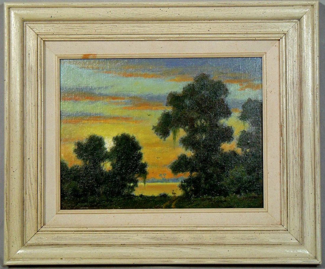 Benson Bond Moore, Florida Oil on Board: Oil on board of Sarasota Bay Florida by American artist Benson Bond Moore(1882-1974). The painting is signed on the bottom left side(see photo) and measures 9" x 11 1/2."