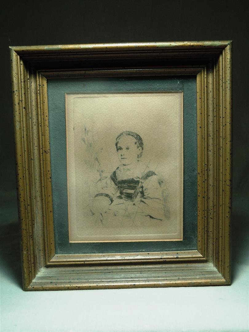 Edgar Degas, "Nathalie Wolkonska" Etching