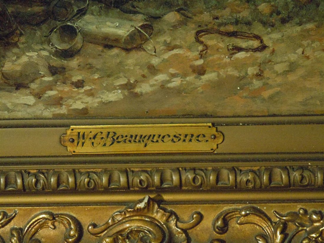 W.C. Beauquesne, 19thc French, Oil Painting - 4