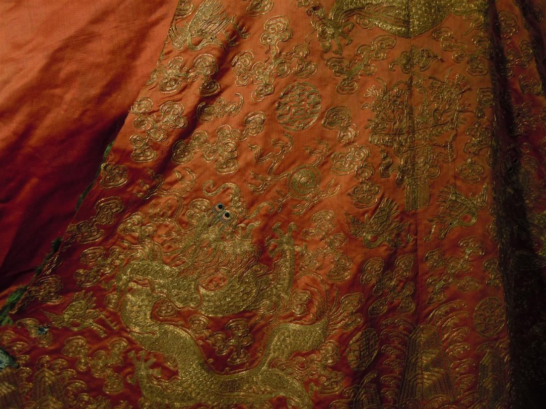 19thc Japanese Dragon Embroidered Silk Kimono - 3