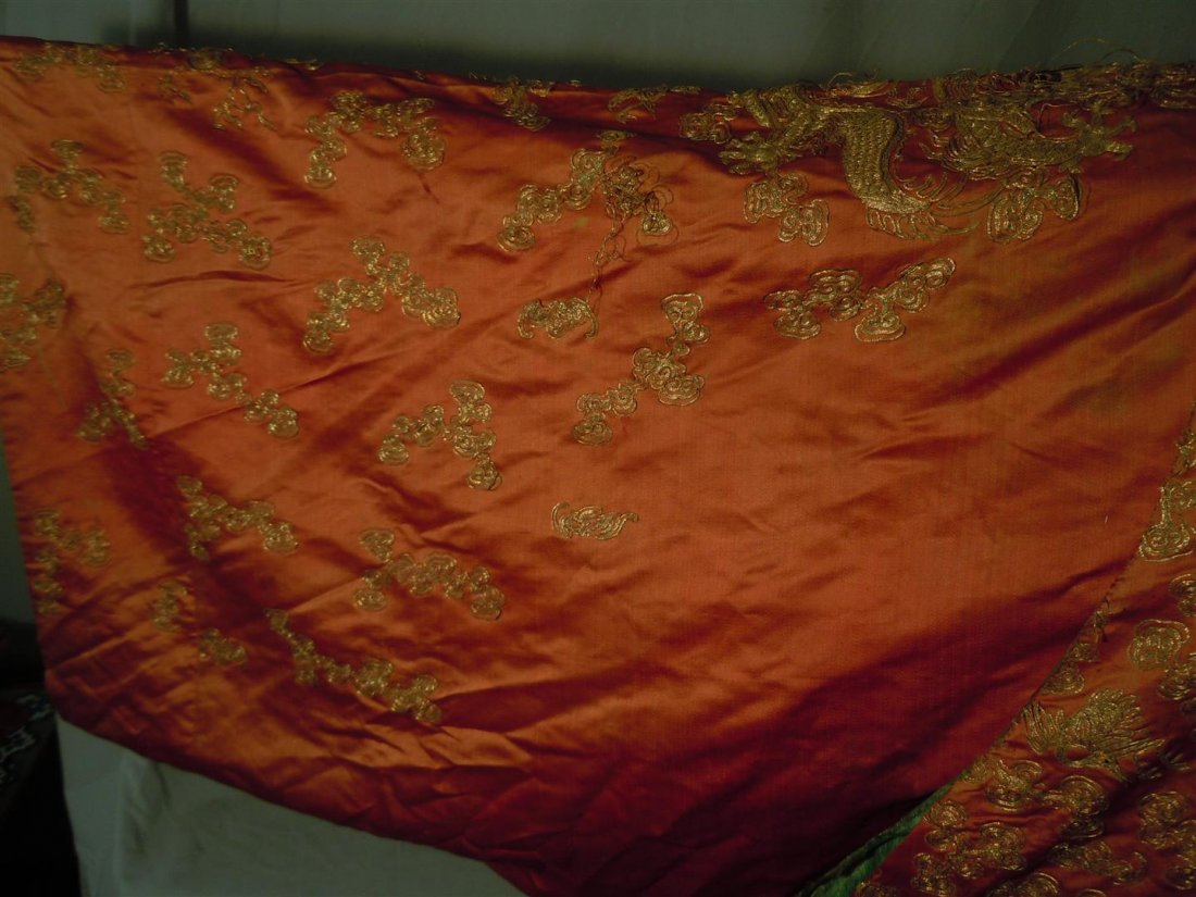 19thc Japanese Dragon Embroidered Silk Kimono - 5