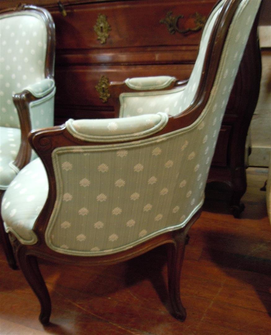 Pair of Victorian Walnut Slipper Chairs - 4