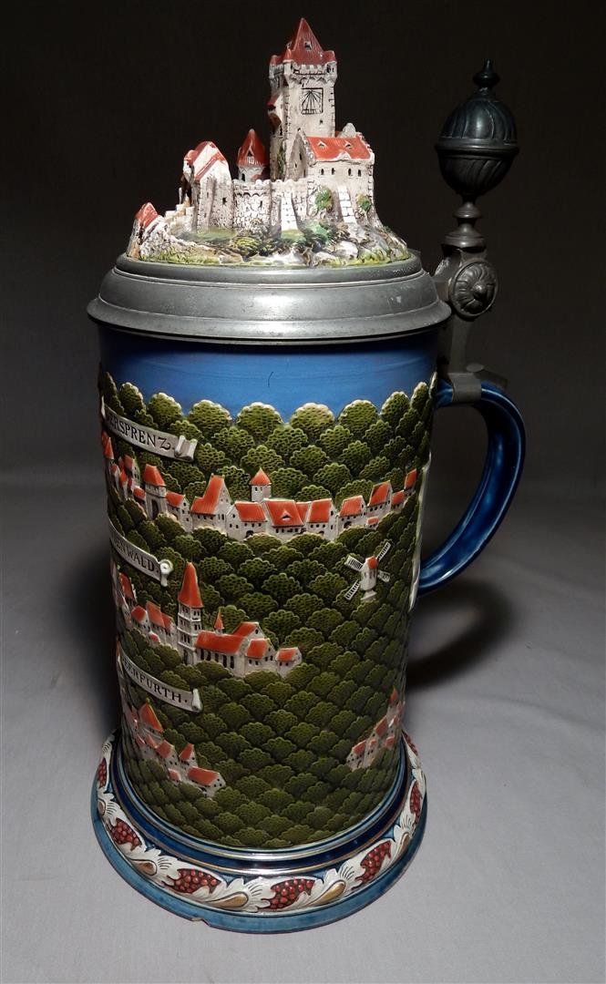 Rare Large Mettlach Beer Stein