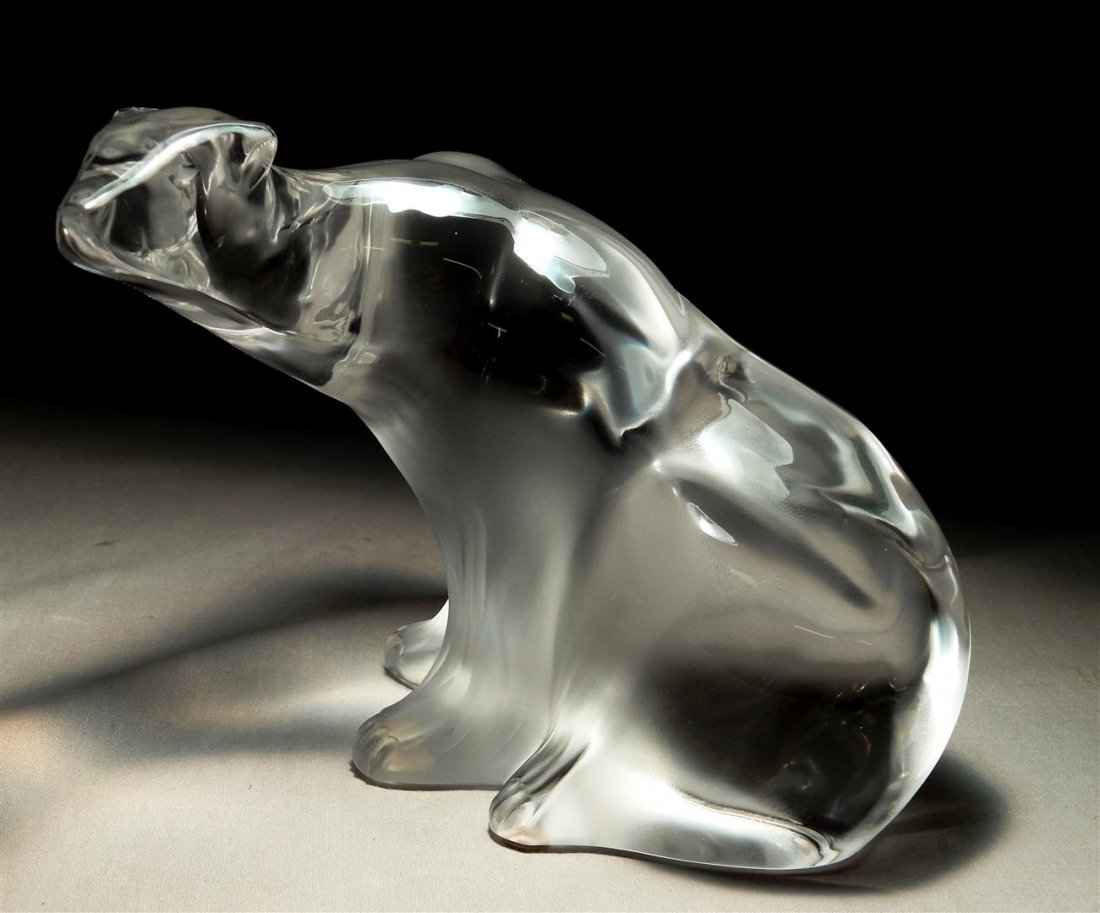 Lalique Polar Bear: Lalique polar bear marked "Lalique France" (see photo) and measures 6" x 7 1/2."