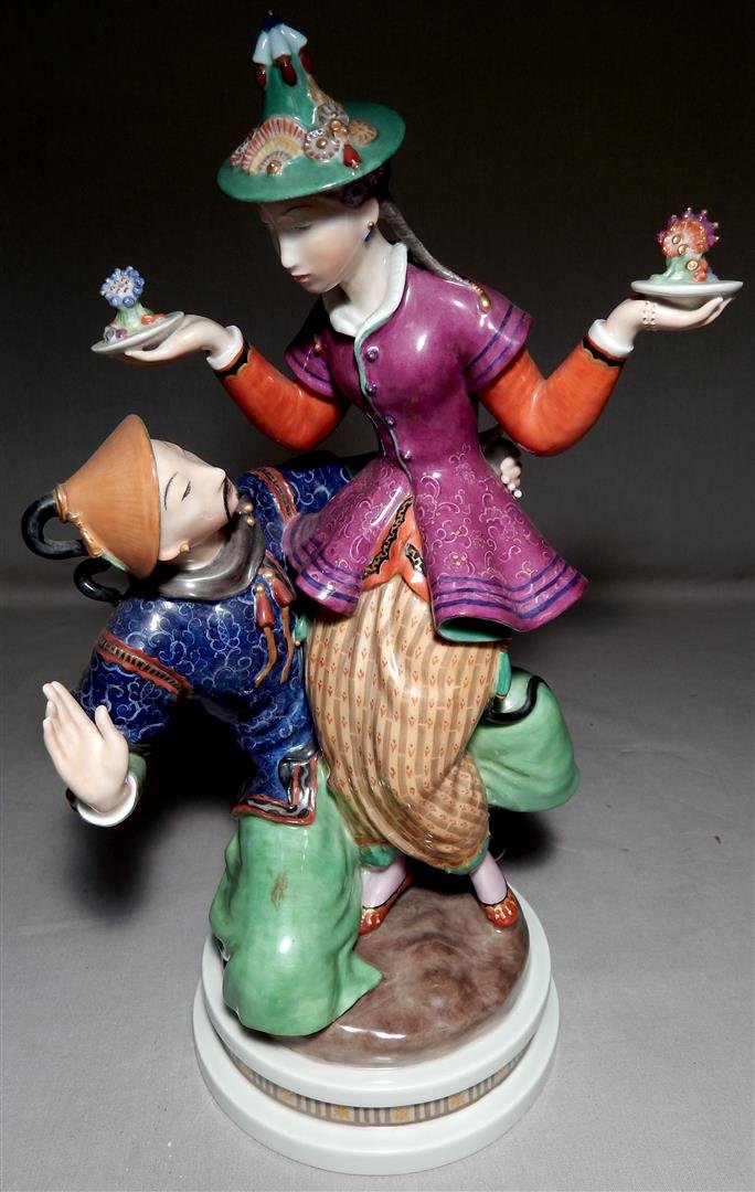 Rare Royal Copenhagen Figural Group, After Lenci: A rare Royal Copenhagen figural group, after Lenci, marked on base (see photo) and measures 13" x 8 3/4"