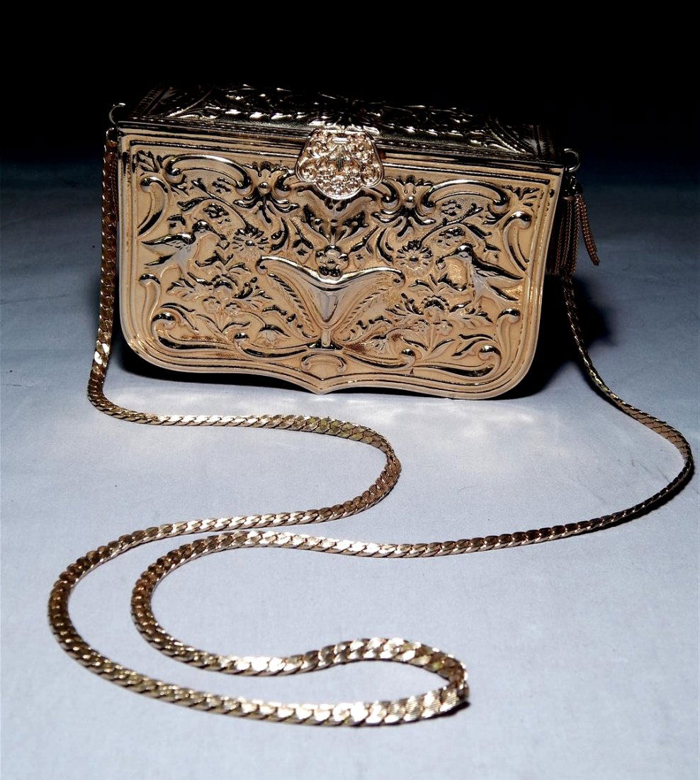 Judith Leiber Goldtone Evening Handbag: Judith Leiber goldtone evening handbag.