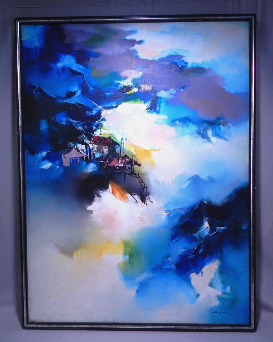 Hong Leung, (Chinese, 1933) Abstract Oil on Canvas (1 of 4)