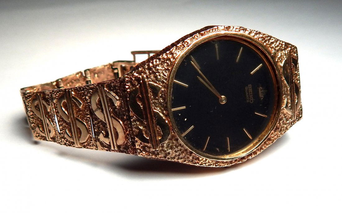 Seiko Stainless Steel Watch Set in 14k Yellow Gold (1 of 7)