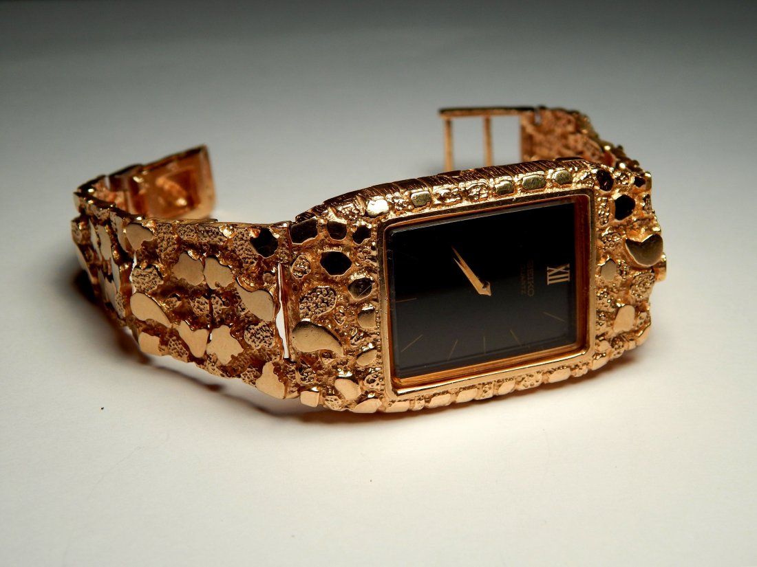 Seiko Watch with 14k Nugget Band (1 of 8)