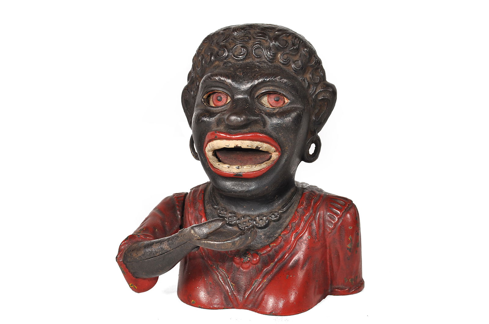 アンティーク雑貨 Cast Iron Dinah Mechanical Bank Cast Iron Mechanism Bank - ' Dinah ' – Jantiques LLC.