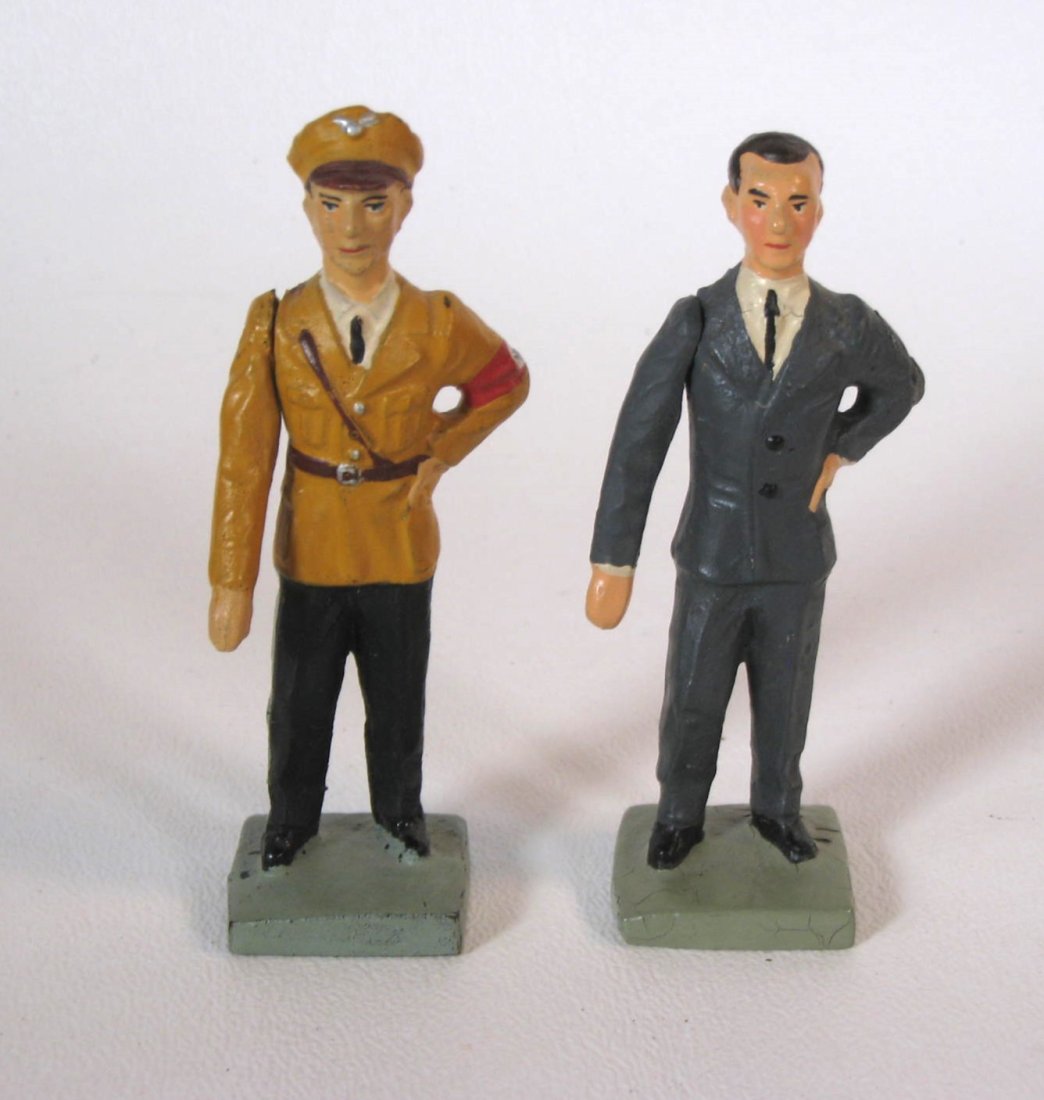 2 Lineol WWII Goebbels Personality Figures w/ Moving Arms Composition (1 of 9)