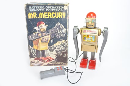 Battery Operated Mr. Mercury Tin Robot by Marx