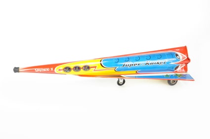 Sputnik X Extra-large Space Rocket Tin Toy, WUCo Western Germany