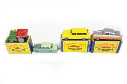 Matchbox Lot #2 Muir Hill Dumper/#29 Austin A55 Cambridge/#31 Ford Station Wagon/#33 Ford Zodiac