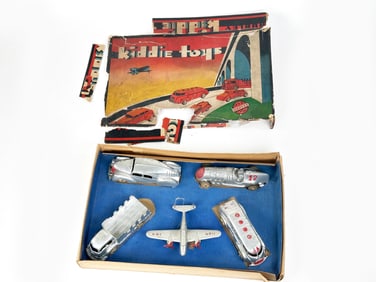 Hubley Toys Kiddie Toys Car, Truck, and Plane Boxed Cast Lot