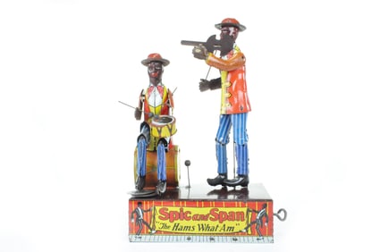 Marx Spic and Span Black Tin Jigger Dance Toys. Tin Windup
