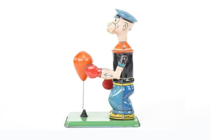 Marx Popeye the Sailor Tin Punching Bag Windup