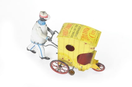 Strauss Black Porter Atlantic City Tin Windup and Cart