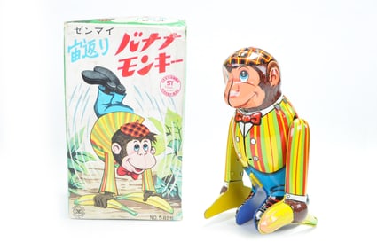 Monkey Tin Windup Tumbler Yanoman Toys, Japan 90856