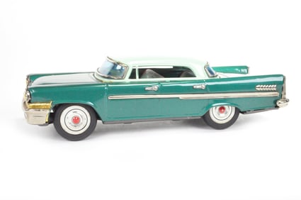 Sparkling Teal and Green Chrysler New Yorker Tin Car from Nomura or TN Japan