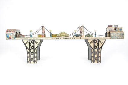 Louis Marx Busy Bridge tin windup