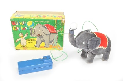 Walking Elephant Japanese Battery Op by MT or Modern Toys